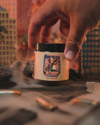 The Action Hero - Beard Butter - Musky Cedarwood, Warm Caraway, Velvety Apricot