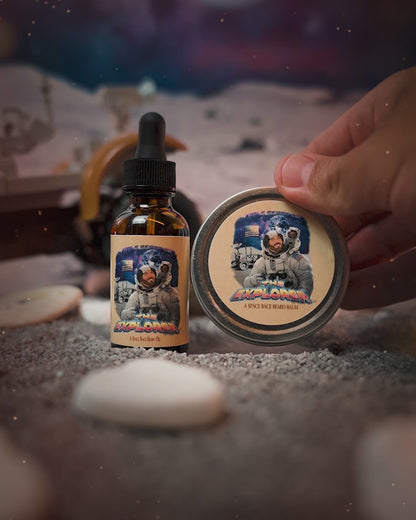 The Explorer - Beard Oil & Balm Kit - Silver Birch, Cosmic Air Accord, Dark Mineral Musk