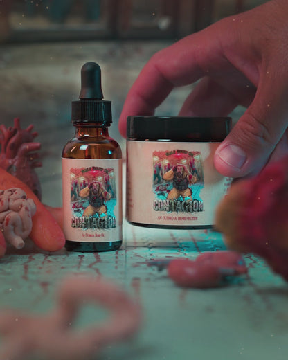 Contagion - Beard Oil & Butter Kit - Smoldering Caraway Spice, Brown Sugar Yams, Caramelized Molasses