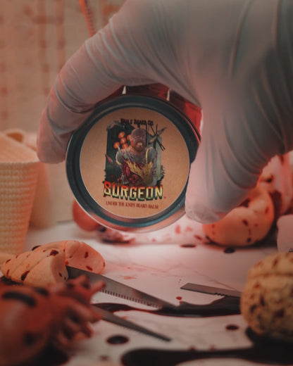 The Surgeon - Beard Balm - Black Tea Leaves, Sterile Lemon Tincture, Cursed Amberwood