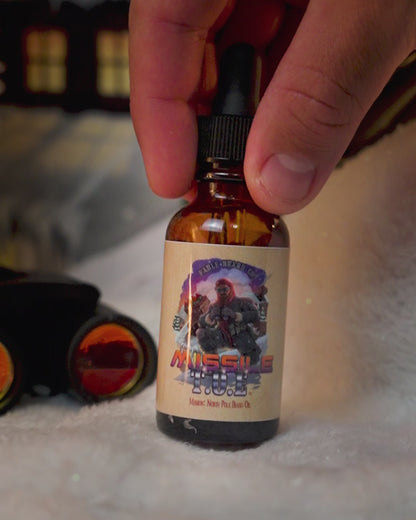 Missile Toe - Beard Oil - Red Holly Berries, Crisp Pinecones, Blackberry Puree
