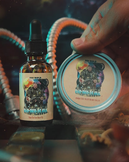 The General - Beard Oil & Balm Kit - Sweetened Tobacco, Sandalwood Aftershave, Cosmic Bergamot
