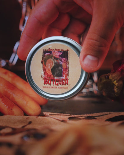 The Butcher - Beard Balm - Warm Cocoa Butter, Black Cardamom, Old Tanned Leather