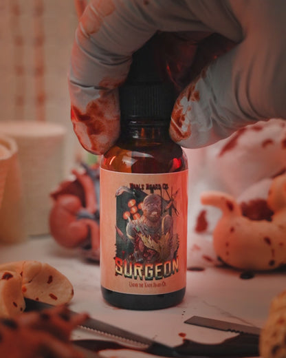 The Surgeon - Beard Oil - Black Tea Leaves, Sterile Lemon Tincture, Cursed Amberwood