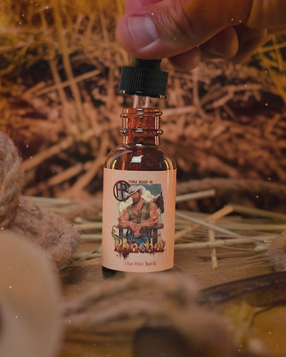 The Rancher - Beard Oil - Fresh Cut Cedar, Green Pastures, Leather Boots