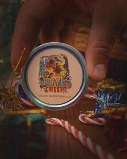 Chimney Creep - Beard Balm - Smoldering Fireplace, Christmas Trees, Twisted Candy Cane