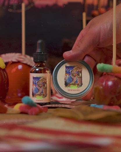 Patient Zero - Beard Oil & Balm Kit - Tart Gummy Candy, Spiced Harvest Musk, Buttery Fried Dough