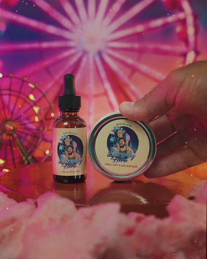 The Everyday Hero- Beard Oil & Balm Kit - Sticky Sweet Cotton Candy, Fresh Baked Funnel Cake, and Warm Vanilla Sugar