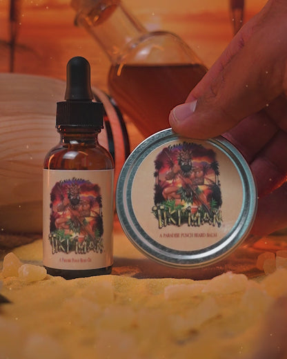 Tiki Man - Beard Oil & Balm Kit - Juicy Pineapple, Jungle Woods, Spiced Rum