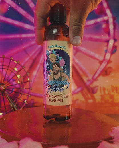 The Everyday Hero - Beard Wash - Sticky Sweet Cotton Candy, Fresh Baked Funnel Cake, Warm Vanilla Sugar