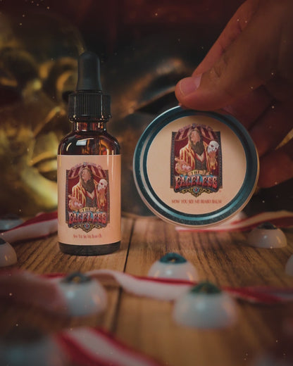 The Faceless - Beard Oil & Balm Kit - Fireside Cider, Phantom Suede, Velvety Marzipan