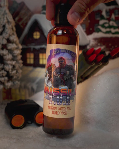 Missile Toe - Beard Wash - Red Holly Berries, Crisp Pinecones, Blackberry Puree