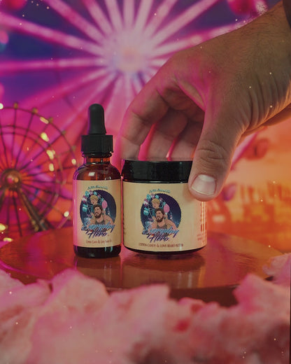 The Everyday Hero - Beard Oil & Butter Kit - Sticky Sweet Cotton Candy, Fresh Baked Funnel Cake, and Warm Vanilla Sugar
