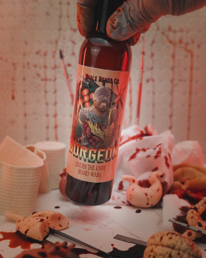 The Surgeon - Beard Wash - Black Tea Leaves, Sterile Lemon Tincture, Cursed Amberwood