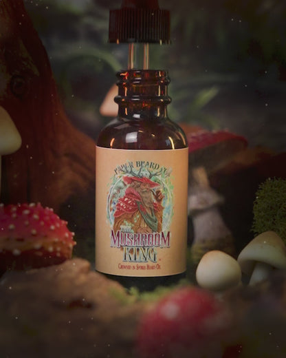 Mushroom King - Beard Oil - Mystical Clary Sage, Cozy Nutmeg, Wild Red Oak