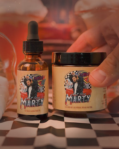 Malt Shop Marty - Beard Oil & Butter Kit - Vanilla Ice Cream, Orange Soda, Whipped Cream Swirl