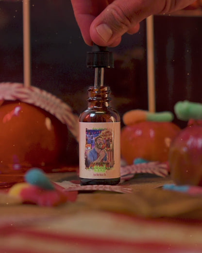 Patient Zero - Beard Oil - Tart Gummy Candy, Spiced Harvest Musk, Buttery Fried Dough