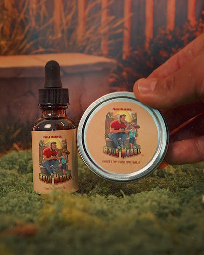 The Role Model - Beard Oil & Balm Kit - Leathery Woods, Bergamot Spice Cologne, and Herbal Sage Musk