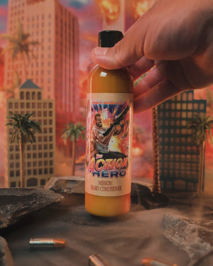 The Action Hero - Beard Conditioner - Musky Cedarwood, Warm Caraway, Velvety Apricot