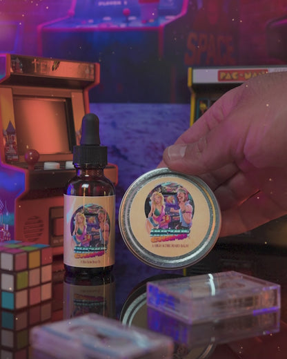 Arcade Champ - Beard Oil & Balm Kit - Retro Cola, Charged Vanilla Citrus, Spiced Nutmeg