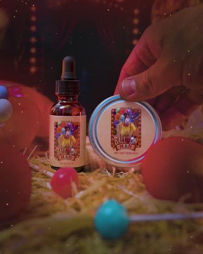 Balloon Man - Beard Oil & Balm Kit - Twisted Carnival Lollipops, Electric Yuzu, Rock Candy Crystals