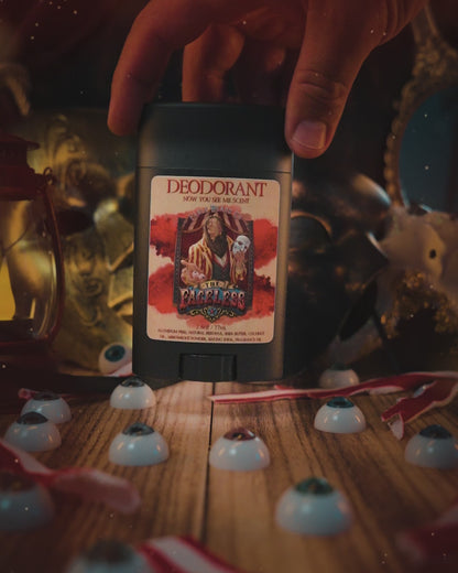 The Faceless - Deodorant - Fireside Cider, Phantom Suede, Velvety Marzipan