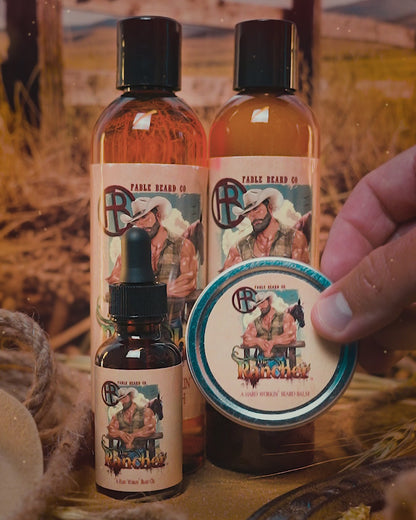 The Rancher - Complete Balm Kit - Fresh Cut Cedar, Green Pastures, Leather Boots