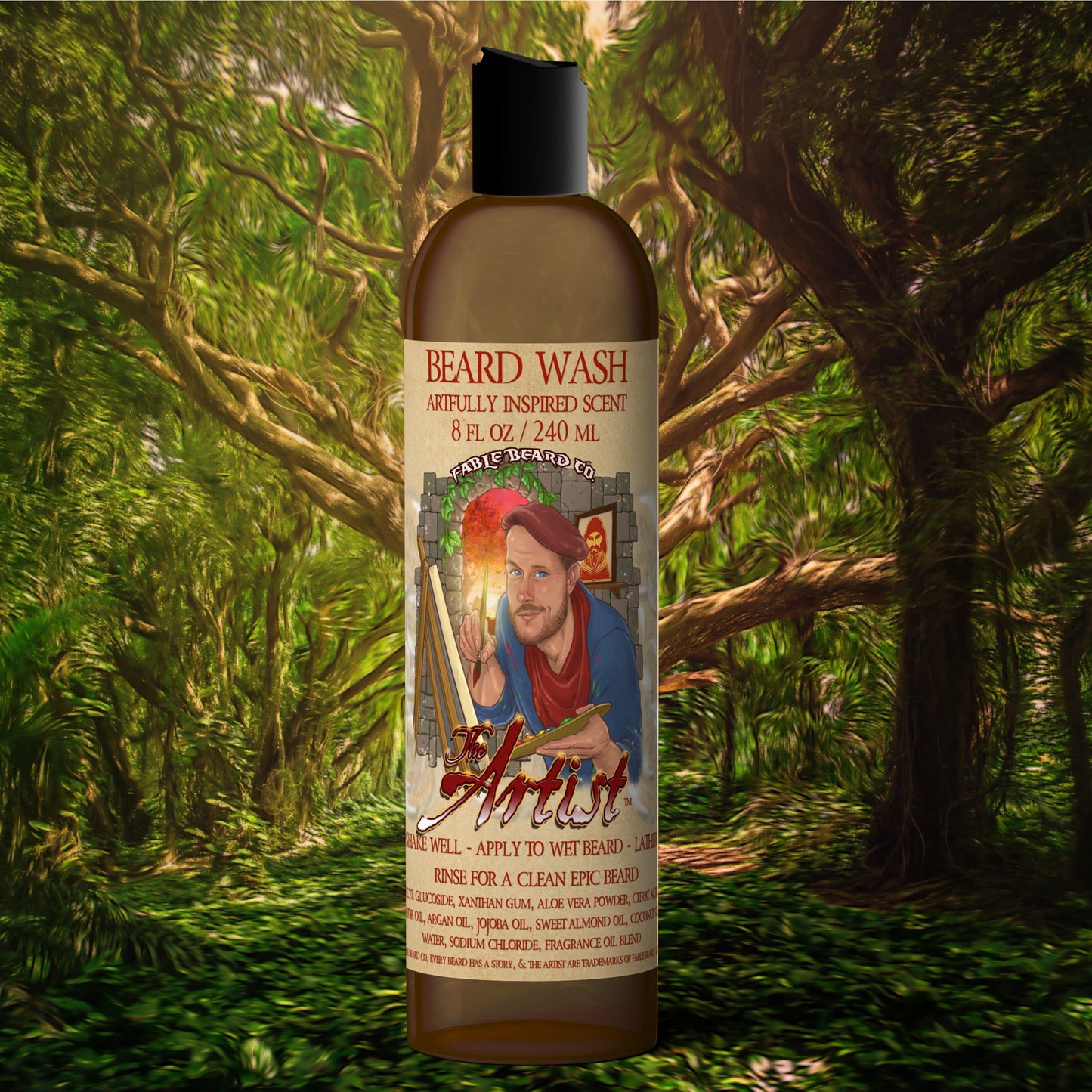 The Artist - Antique Cologne & Natures Paintbrush Beard Wash