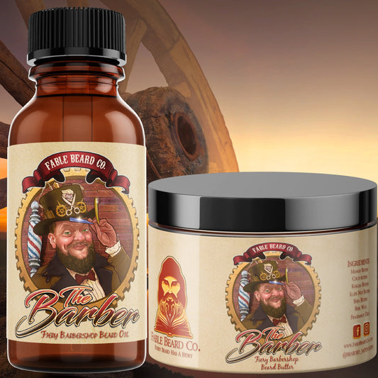 The Barber - A Fiery Barbershop Beard Oil And Butter Combo Kit