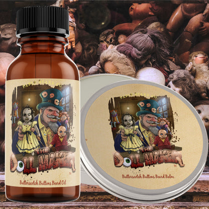 The Dollmaker - Buttered Rum & Butterscotch Beard Oil & Balm Kit