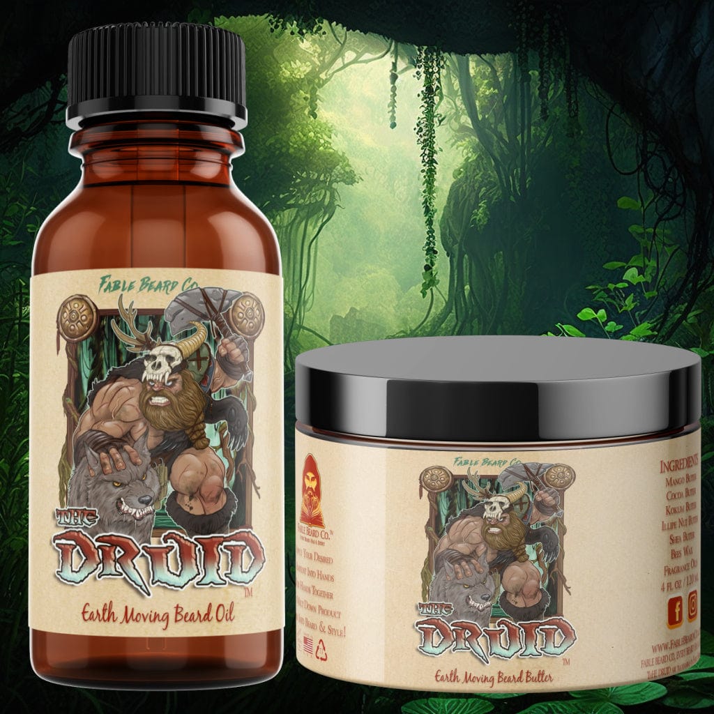 The Druid - Beard Oil & Butter Kit - Creek Moss, Tobacco Leaf, and Ber ...