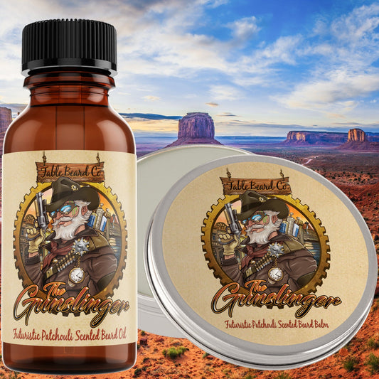 The Gunslinger - Teakwood & Patchouli Beard Oil And Balm Kit