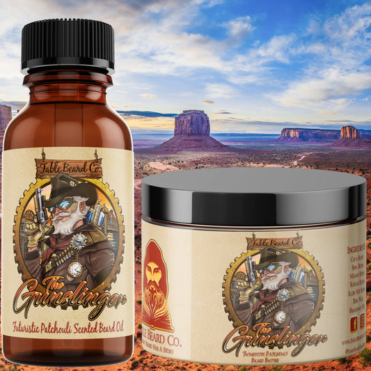 The Gunslinger - Teakwood & Patchouli Beard Oil & Butter Kit