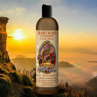 The Hero - Warm Tobacco, Light Cologne, & Mystical Amber Beard Wash