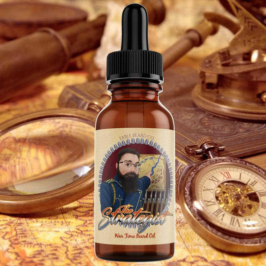The Strategist - Beard Oil - Fresh Leather, Aged Tobacco, Warm Amber, and Sweet Vanilla