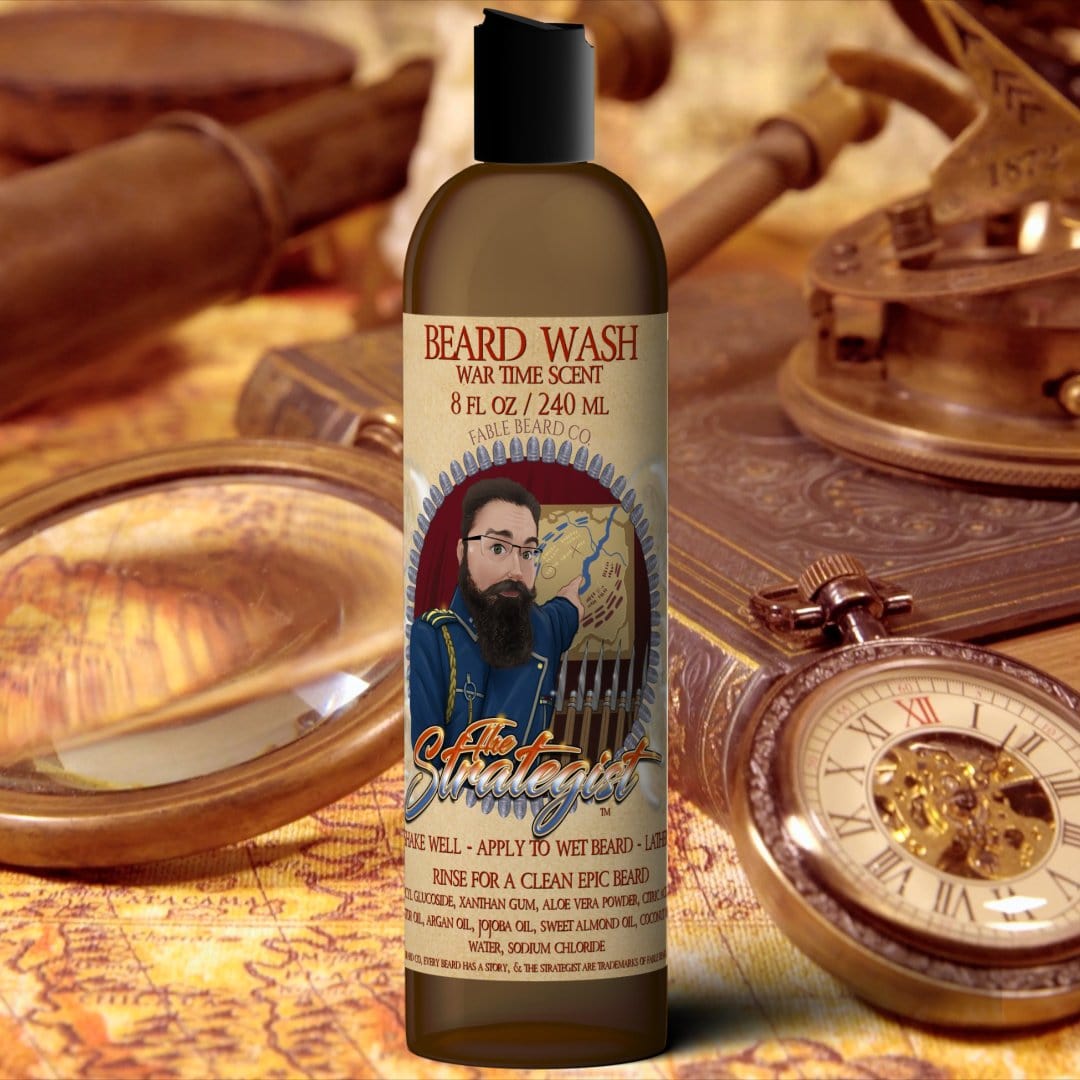 The Strategist - Beard Wash - Fresh Leather, Aged Tobacco, Warm Amber, and Sweet Vanilla
