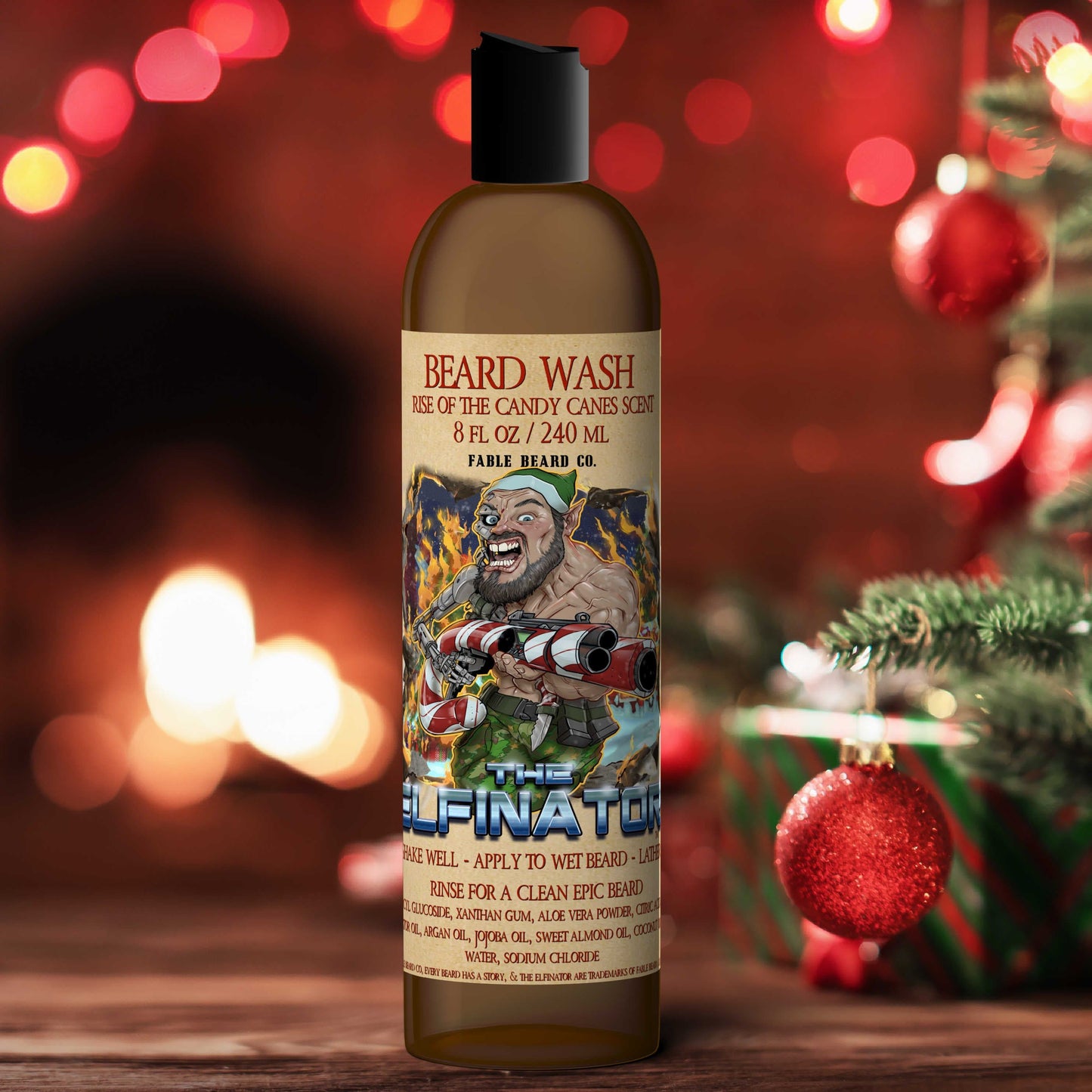 The Elfinator - Beard Wash - - Candy Canes, Candy Corn, and Syrup