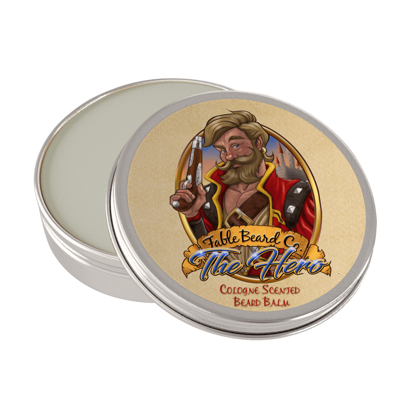 Fable Beard Co. Beard Balm 2oz Tin The Hero - A Warm Cologne Scented Beard Balm