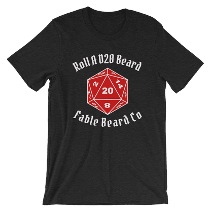 Fable Beard Co. Black Heather / S Roll A D20 Beard T-Shirt