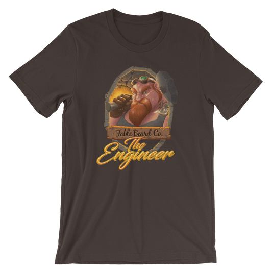 Fable Beard Co. Brown / S The Engineer Logo Short-Sleeve Unisex T-Shirt
