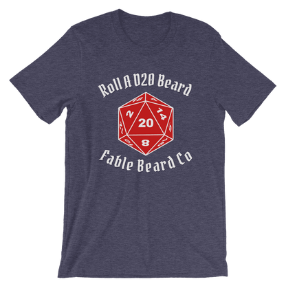 Fable Beard Co. Heather Midnight Navy / S Roll A D20 Beard T-Shirt