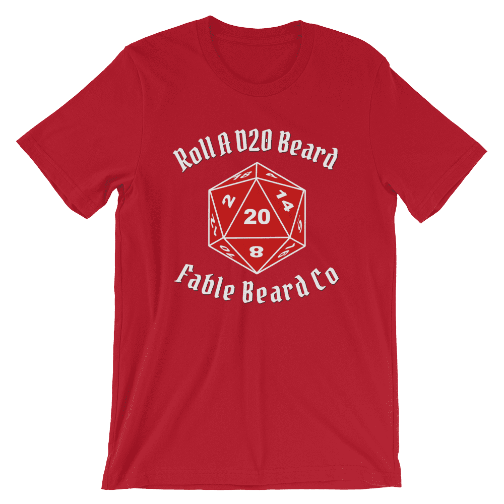 Fable Beard Co. Red / S Roll A D20 Beard T-Shirt