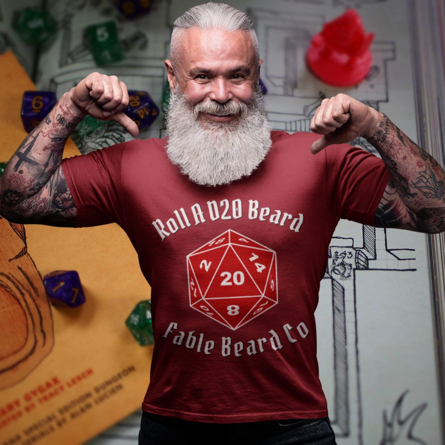Roll A D20 Beard T-Shirt