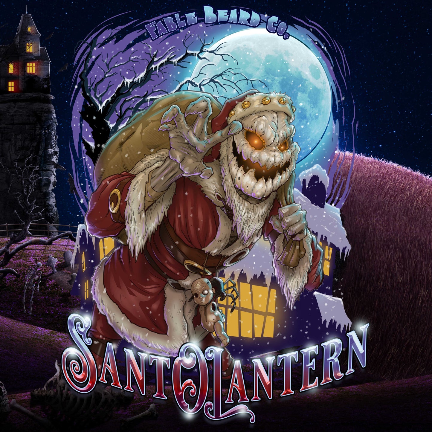 Sant-O-Lantern - Christmas Pine & Spooky Holiday Wreath Beard Oil & Butter Kit